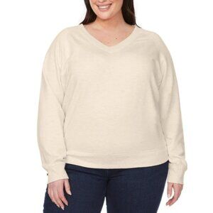 NWT Buffalo Women's Fleece V-Neck Tan Pullover Size XL